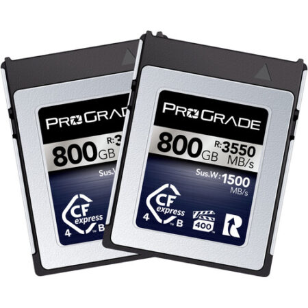 Tarjeta de memoria ProGrade Digital CFexpress 4.0 tipo B Iridium de 800 GB (paquete de 2)