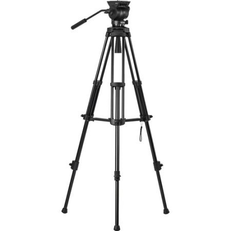 Sistema de trípode Libec TH-V con cabezal fluido y estuche.